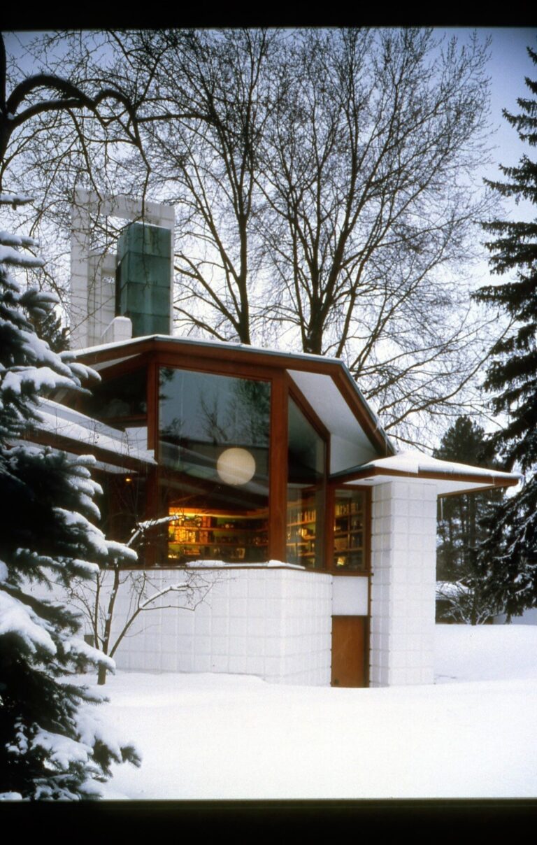 Abdow Tour Modern House Snowy Landscape Trees