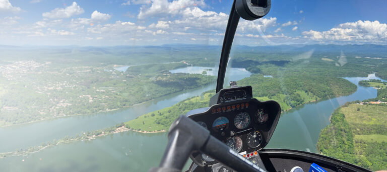 Aeroluxeaviation Tour Helicopter Cockpit River Landscape