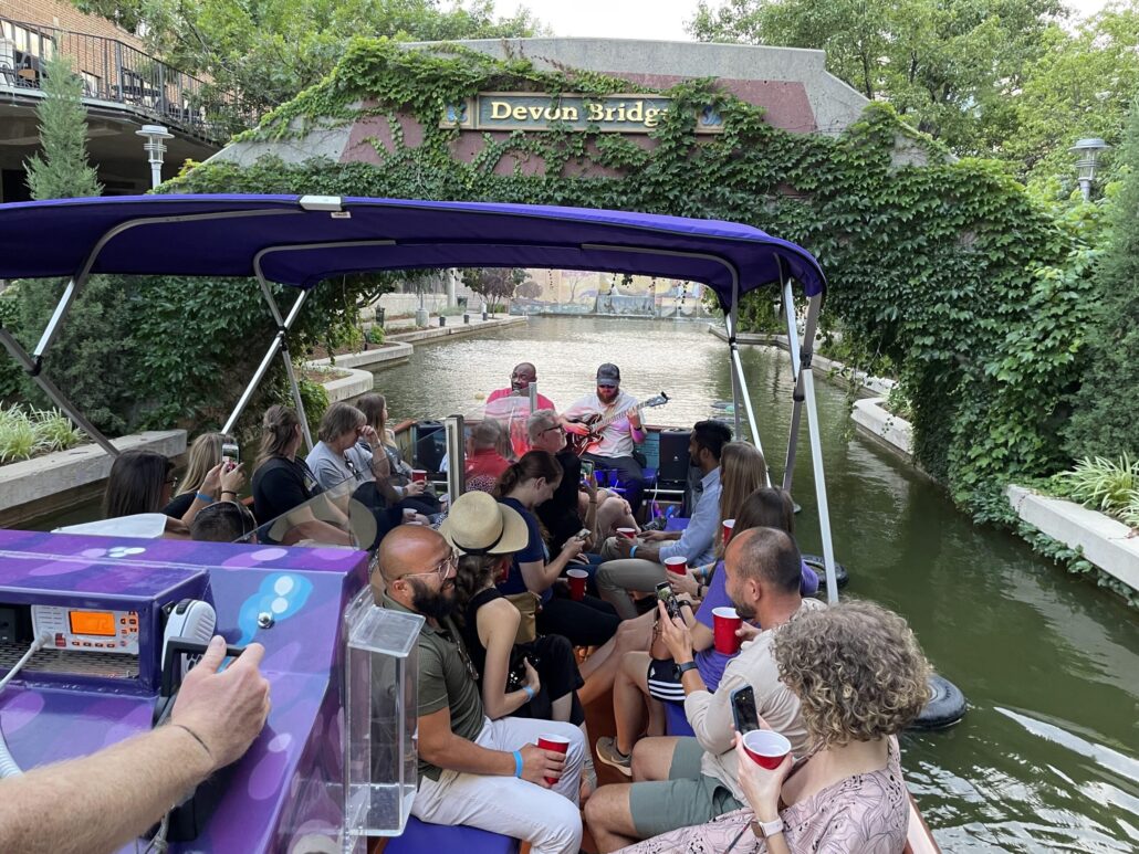 Artafloatokc Tour Boat Tour Devon Bridge Passengers