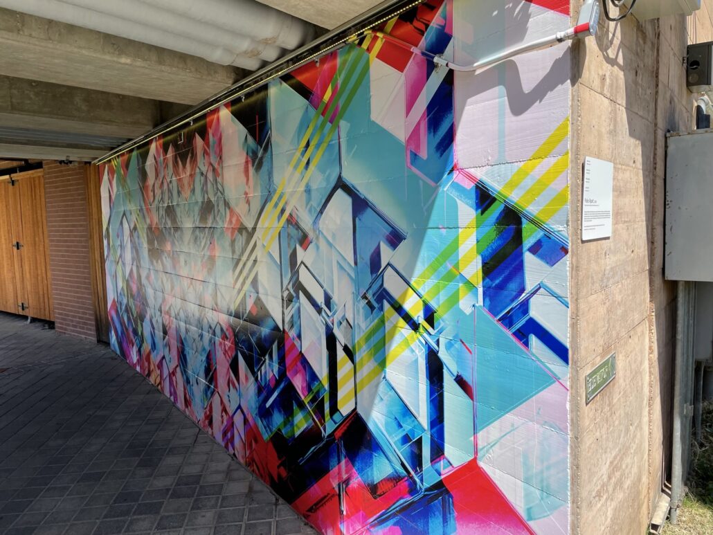 Artafloatokc Tour Colorful Mural Abstract Design