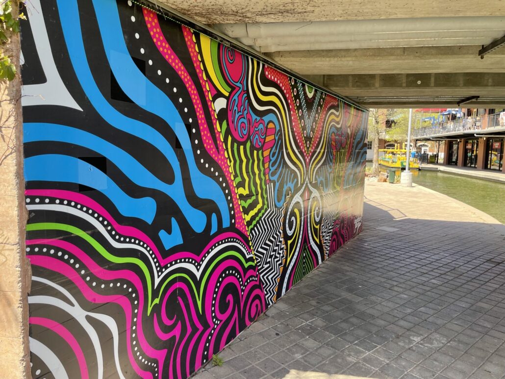 Artafloatokc Tour Colorful Mural Urban Pathway