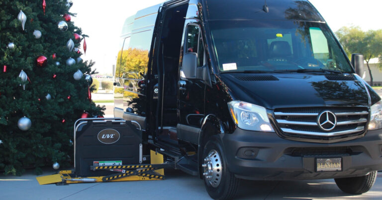 Blasianllc Tour Black Van Christmas Tree Accessibility Lift