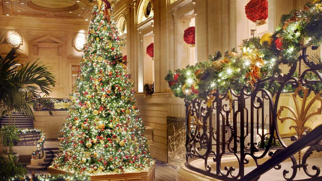 Bobbysbikehike Tour Christmas Tree Holiday Decorations Lobby