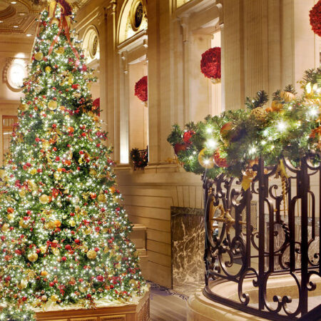 Bobbysbikehike Tour Christmas Tree Holiday Decorations Lobby