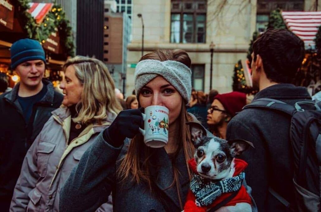 Bobbysbikehike Tour Woman Dog Crowd Christmas Mug