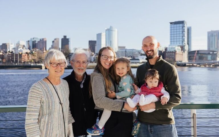 Boston Sailing Tour Family Portrait Waterfront Cityscape