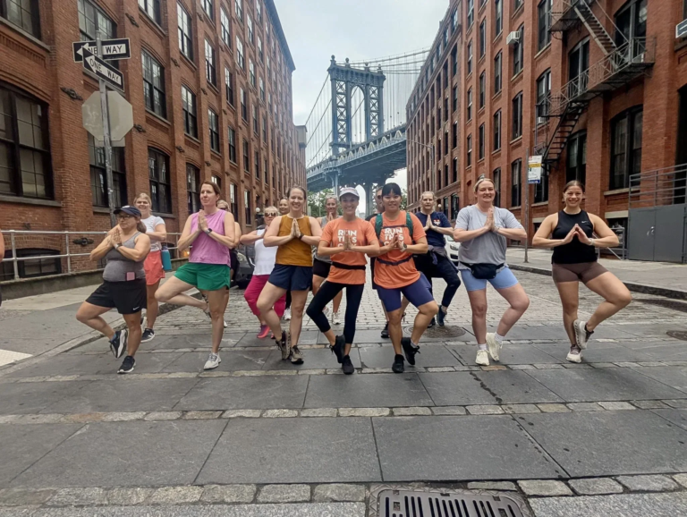 Cityrunningtours Nyc Tour Runners Yoga Pose Brick Buildings