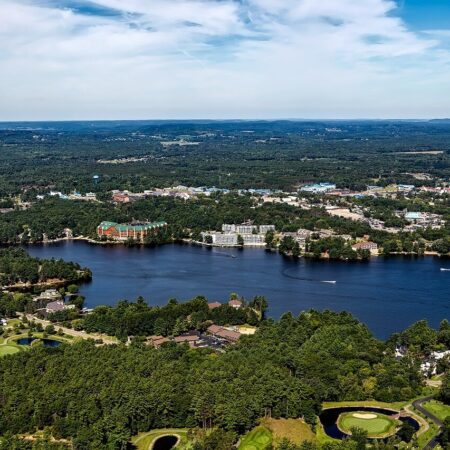 Dellstrolley Tour Aerial View Lake Resort Golf