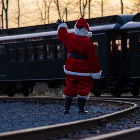 Eastbroadtop Tour Santa Train Railroad Sunset