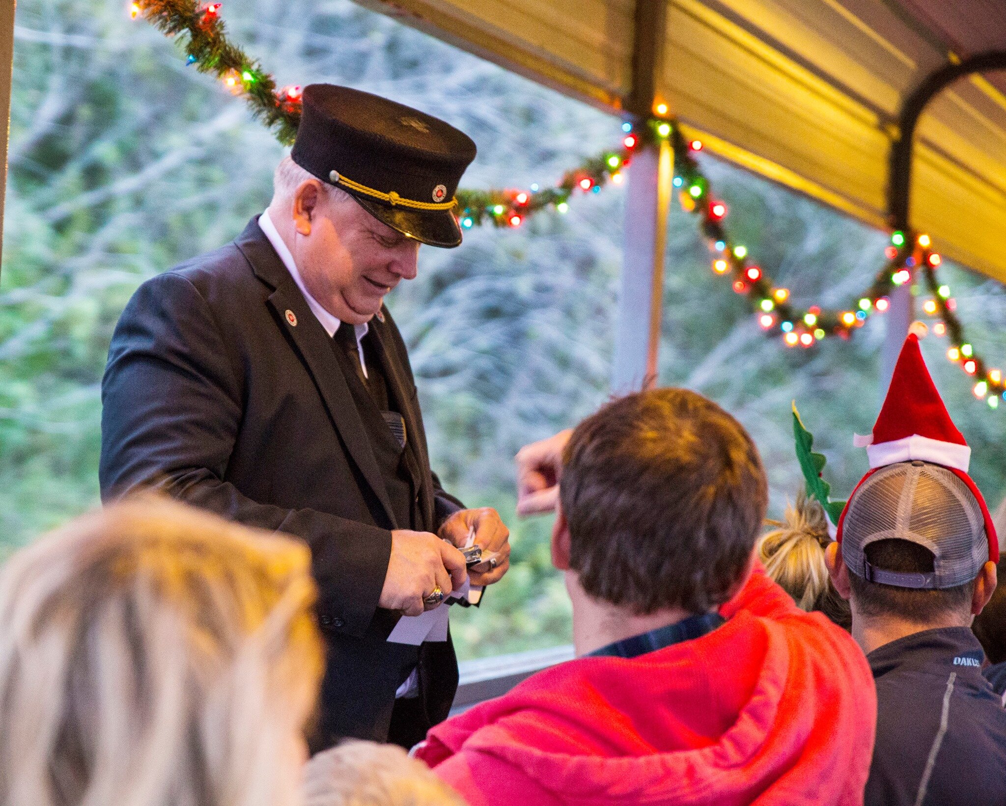 Frrm Tour Train Conductor Passengers Holiday Decorations