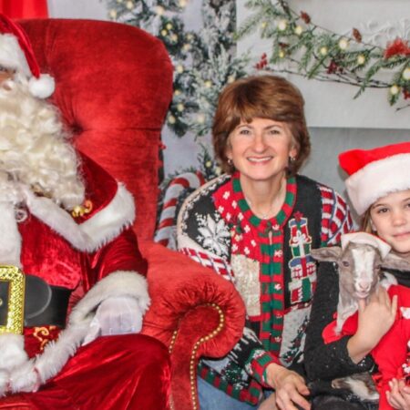 Goatyogarva Tour Santa Family Goat Christmas Decor