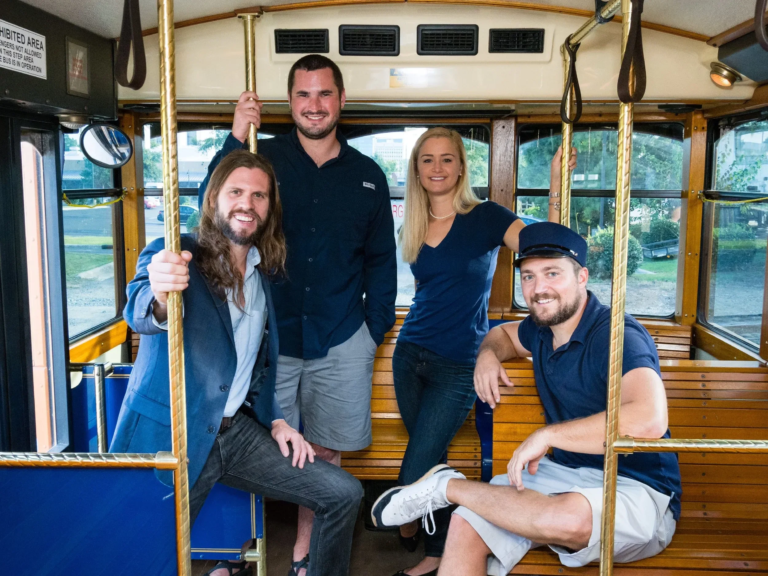 Greatraleightrolley Tour Trolley Interior Group Portrait