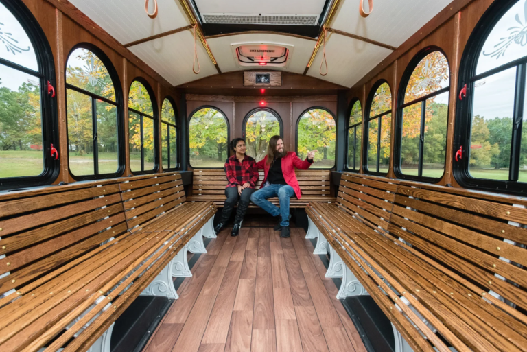 greatraleightrolley_tour-trolley-interior-wooden-seats Greatraleightrolley Tour Trolley Interior Wooden Seats