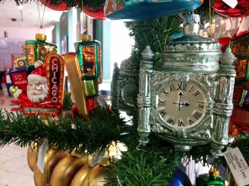 Insidechicagowalkingtours Tour Christmas Ornaments Chicago Clock Santa