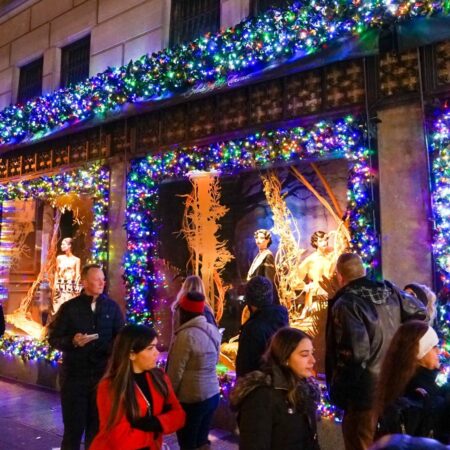 Insideouttours Tour Holiday Window Displays Lights Crowd