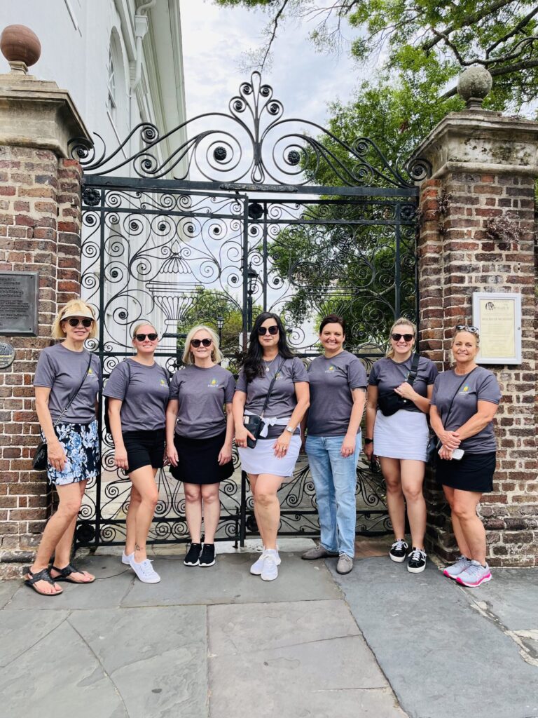 Lowcountryhistorystrolls Tour Group Women Gate Brick Wall