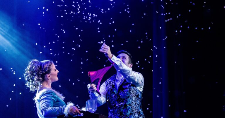 Magicandwondershow Tour Magicians Performance Confetti Stage