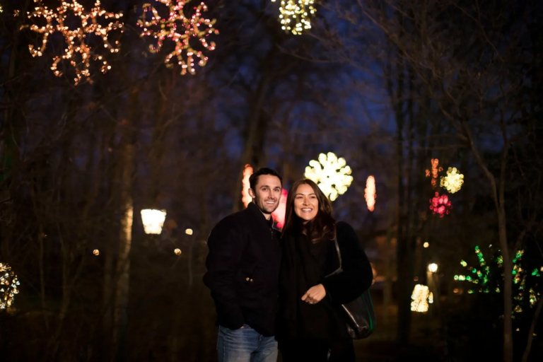Meadowbrookhall Tour Couple Christmas Lights Night 