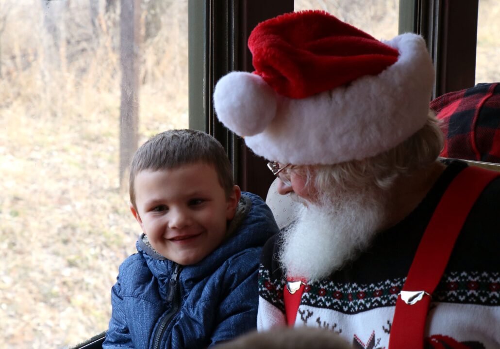 Midcontinent Tour Boy Santa Train Window