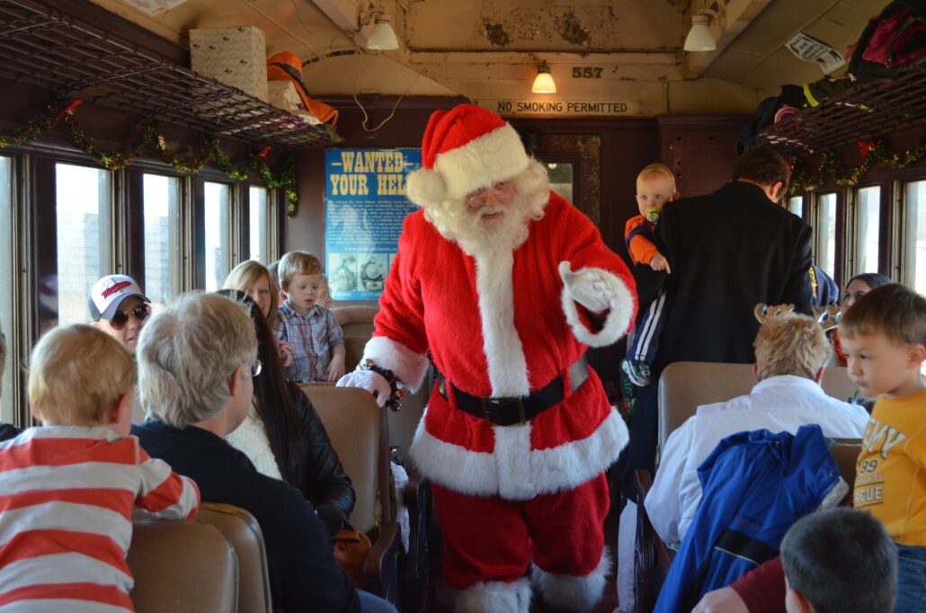 Midcontinent Tour Santa Train Passengers Children