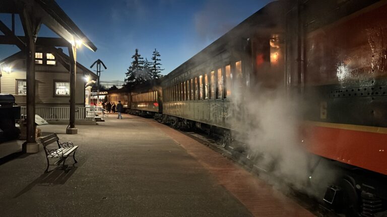 Midcontinent Tour Train Station Night Steam