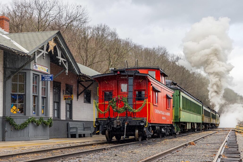 mountainrailwv_tour-red-caboose-green-coach-steam Mountainrailwv Tour Red Caboose Green Coach Steam