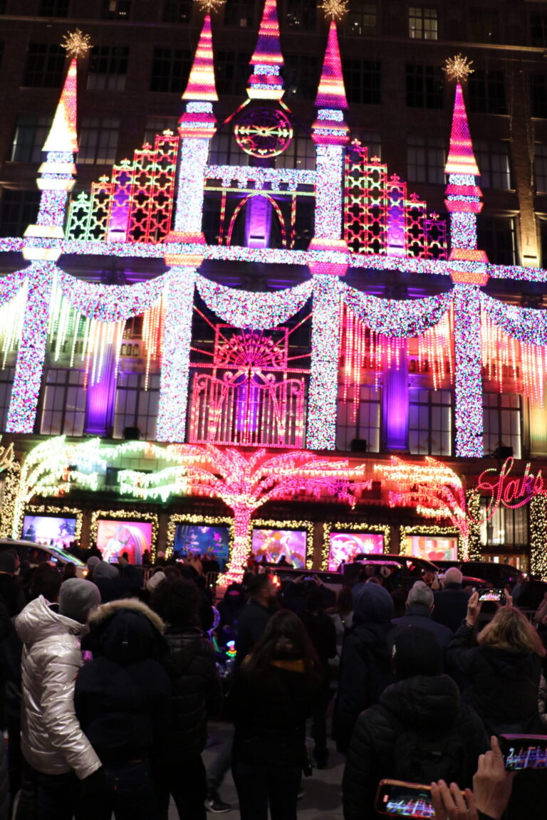 Newyorkcityadventure Tour Holiday Lights Saks Fifth Avenue Crowd