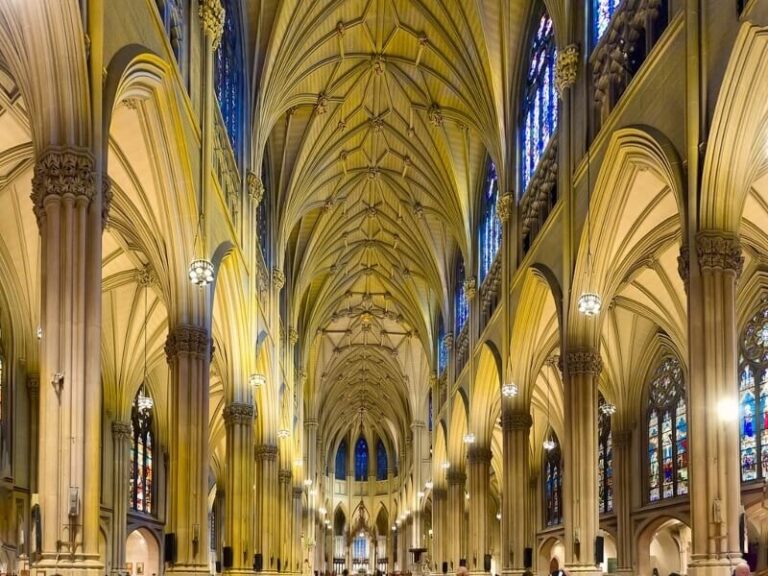 Newyorkhistoricaltours Tour Gothic Architecture Stained Glass Ceiling