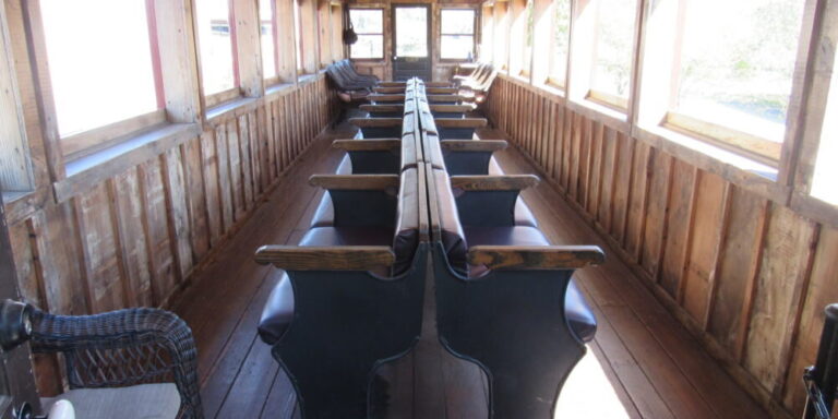 Northerncentralrailway Tour Train Interior Wooden Seats