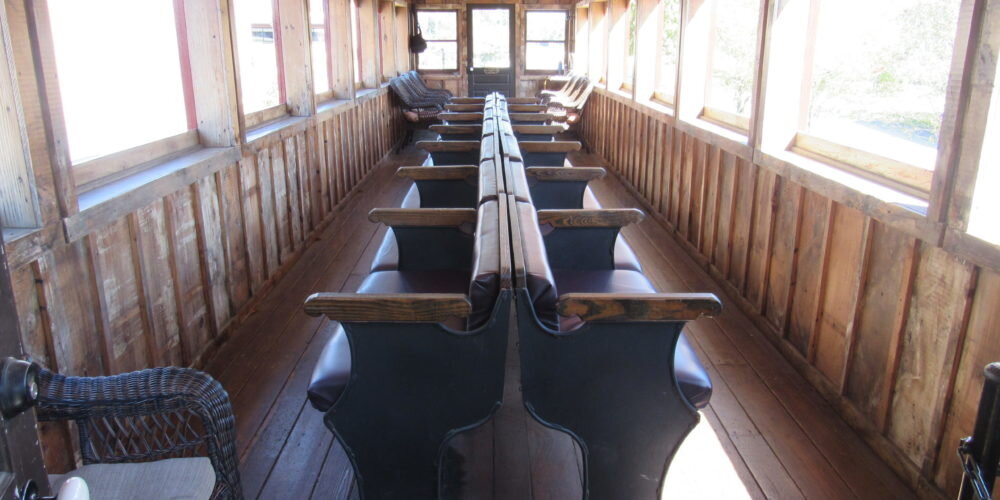 Northerncentralrailway Tour Train Interior Wooden Seats