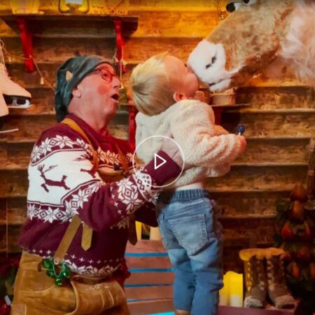 Onceuponanisland Christmas Tour Child Elf Santa Reindeer