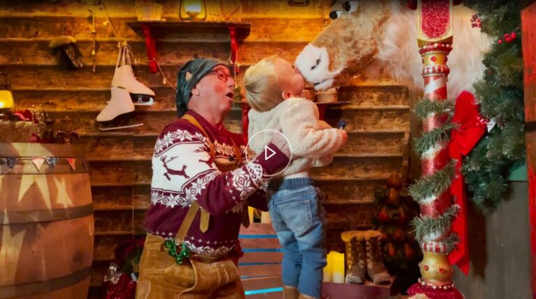 Onceuponanisland Christmas Tour Man Child Horse Interaction Christmas Decor