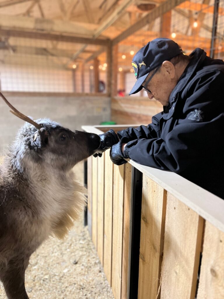 parisdeerpark_tour-man-reindeer-farm-enclosure Parisdeerpark Tour Man Reindeer Farm Enclosure