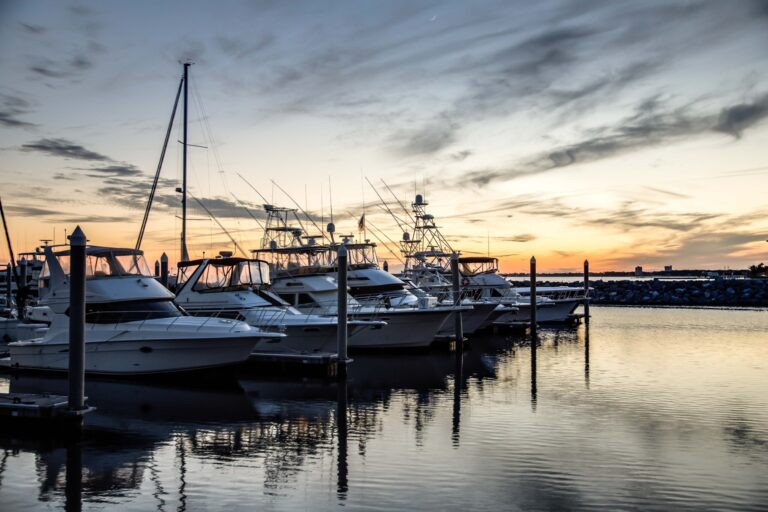 Pensacolabeachboatcharters Tour Boats Marina Sunset Reflection