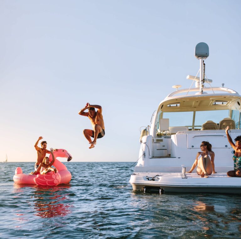 Pensacolabeachboatcharters Tour Jumping Man Flamingo Boat