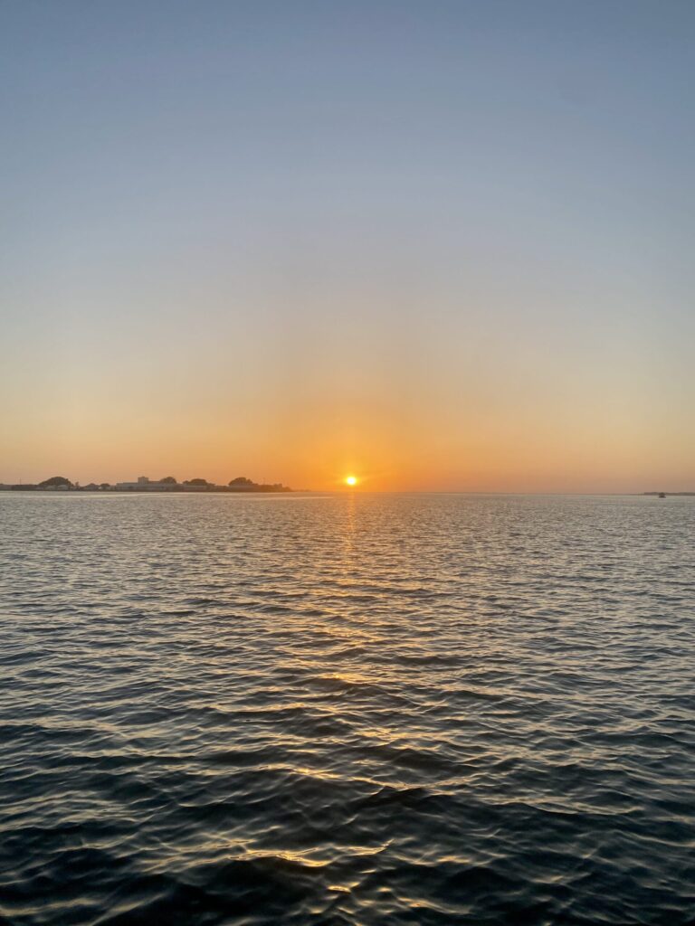 Pensacolabeachboatcharters Tour Sunset Water Waves Horizon