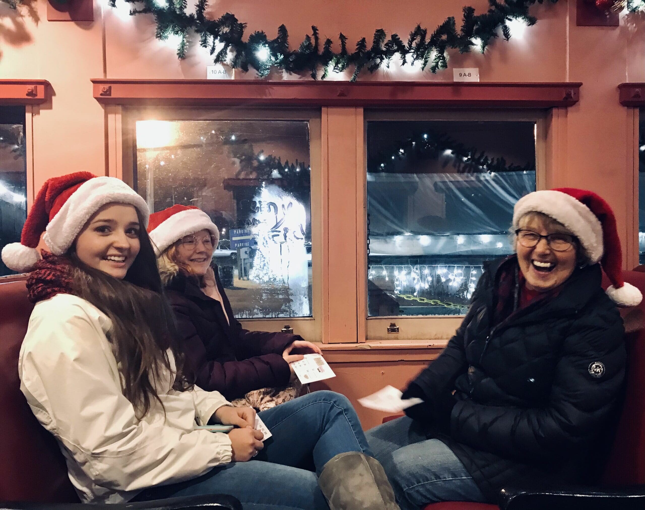 Potomaceagle Tour Train Passengers Christmas Hats