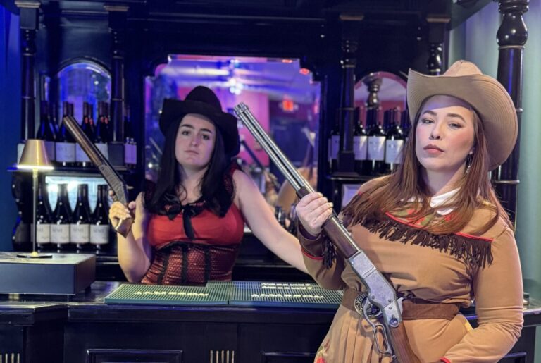 Rigatonysdinnershow Tour Cowgirls Bar Guns Wine