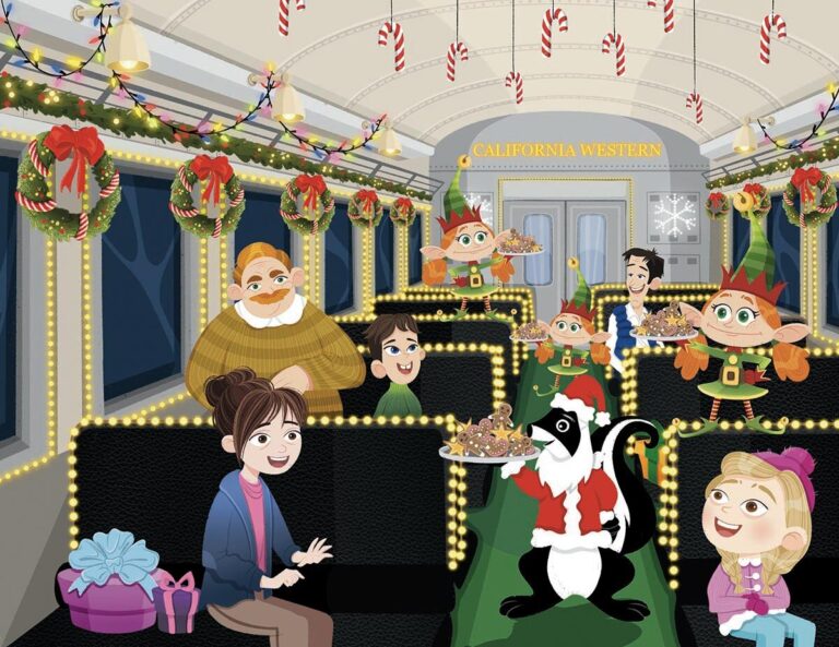 Skunktrain Tour Holiday Train Animated Characters