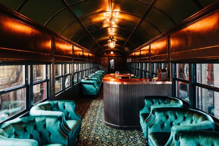 Skunktrain Tour Train Interior Vintage Lounge