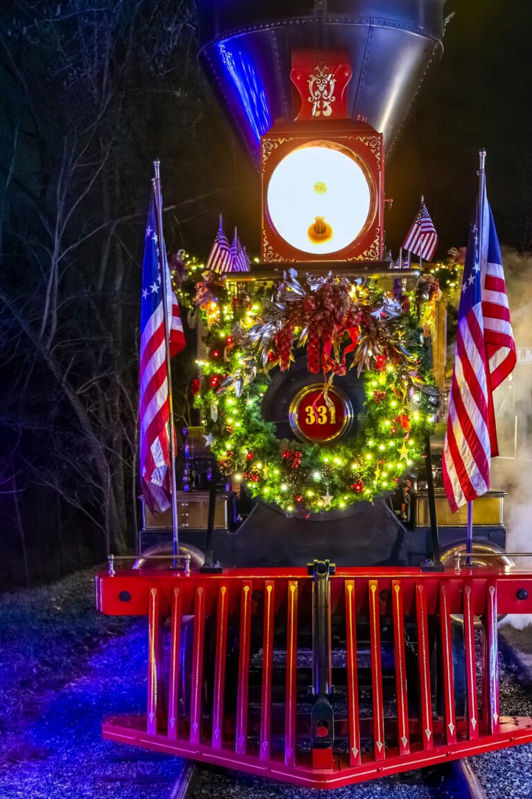 Stonegablesestate Tour Decorated Steam Locomotive Night 