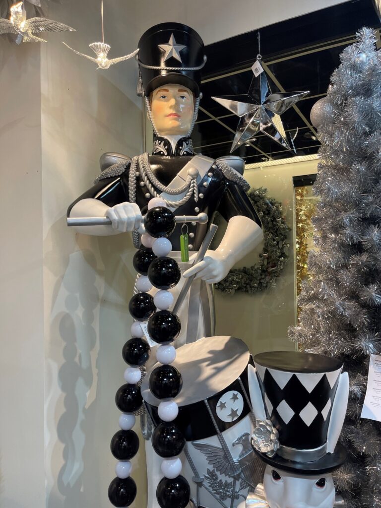 Stonegablesestate Tour Toy Soldier Black White Decorations