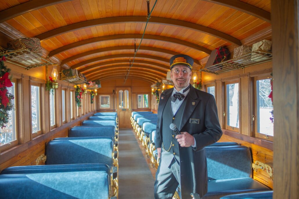stonegablesestate_tour-train-conductor-wooden-carriage Stonegablesestate Tour Train Conductor Wooden Carriage
