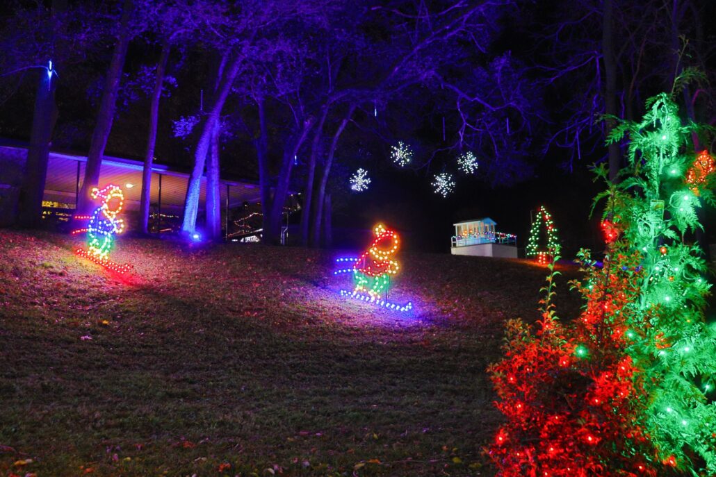 Terrehilldays Tour Colorful Lights Skiing Figure Snowflakes