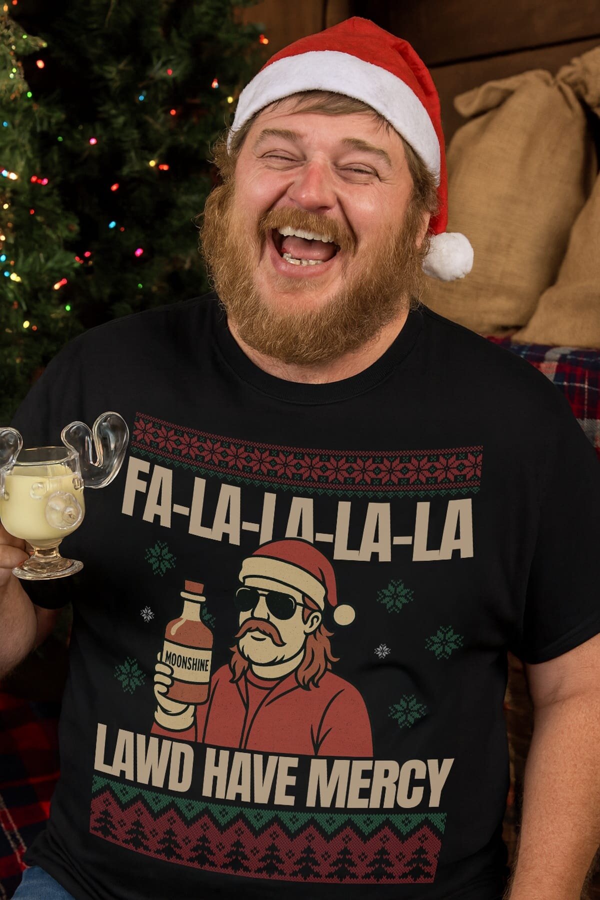 theredneckbus_tour-man-santa-hat-laughing-moonshine Theredneckbus Tour Man Santa Hat Laughing Moonshine