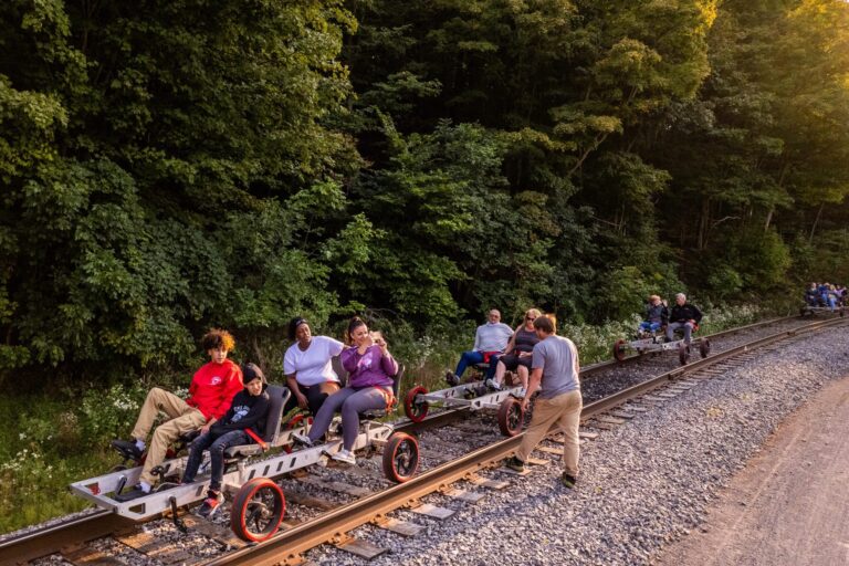 Tracksandyaksllc Tour Railroad Ride Group Forest