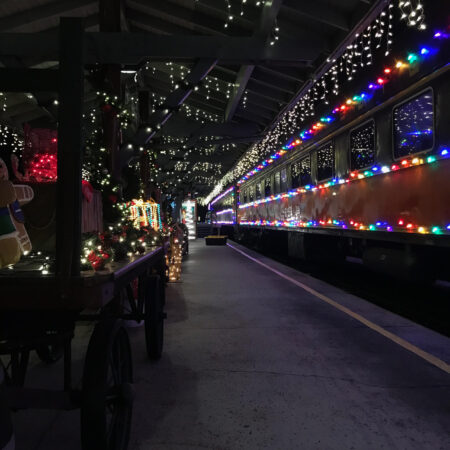 Tvrail Tour Festive Train Station Holiday Lights