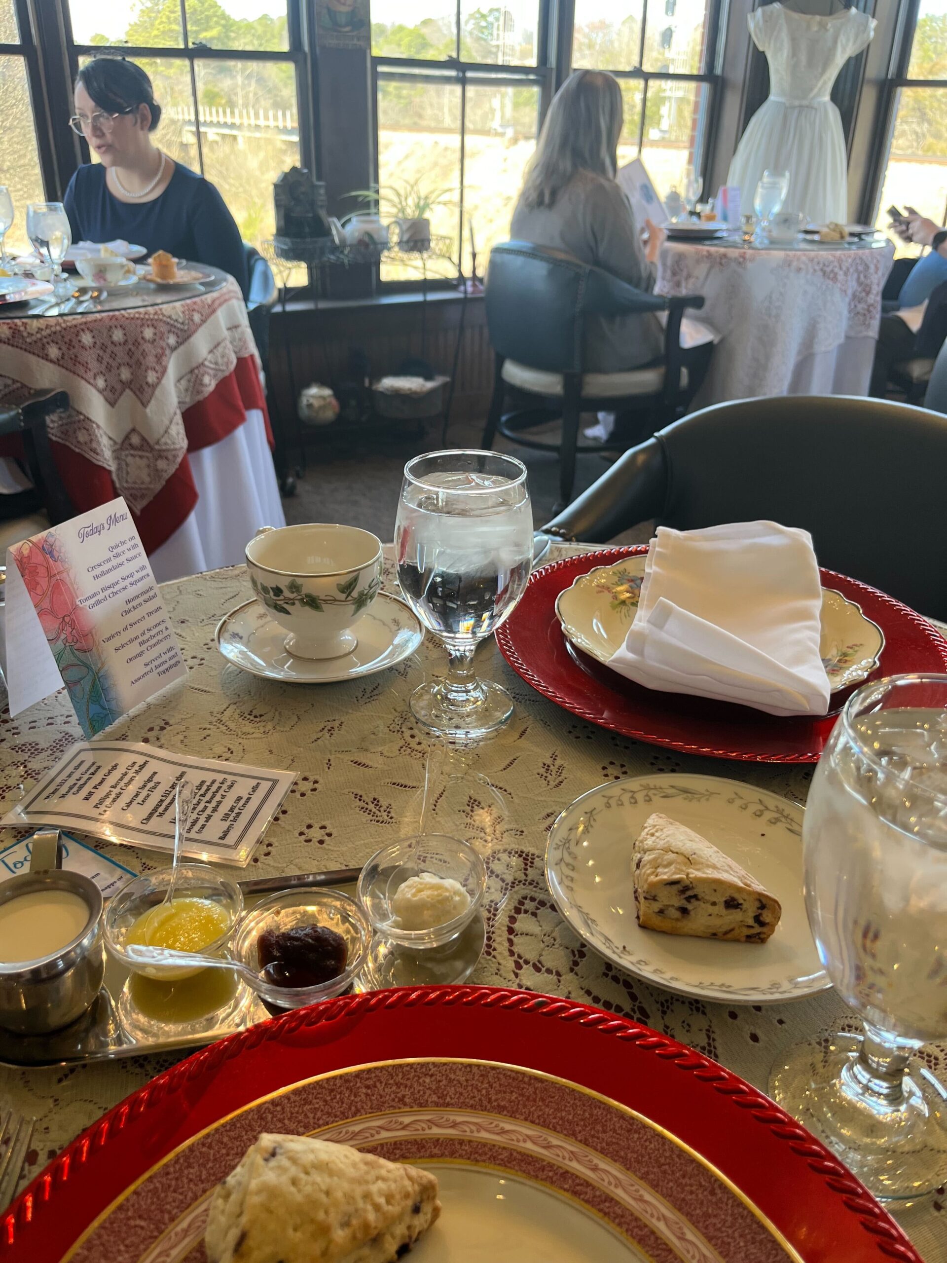 Tvrail Tour Tea Scones Table Setting