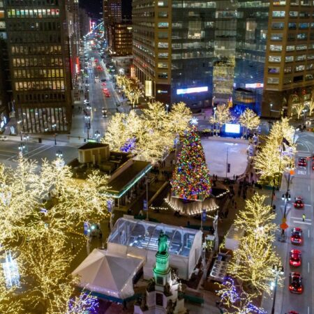 Undergrounddonutour Tour City Lights Holiday Tree Traffic
