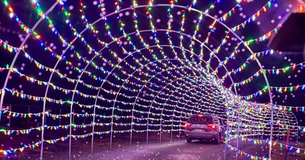 Winterwonderlightsnj Tour Colorful Light Tunnel Car